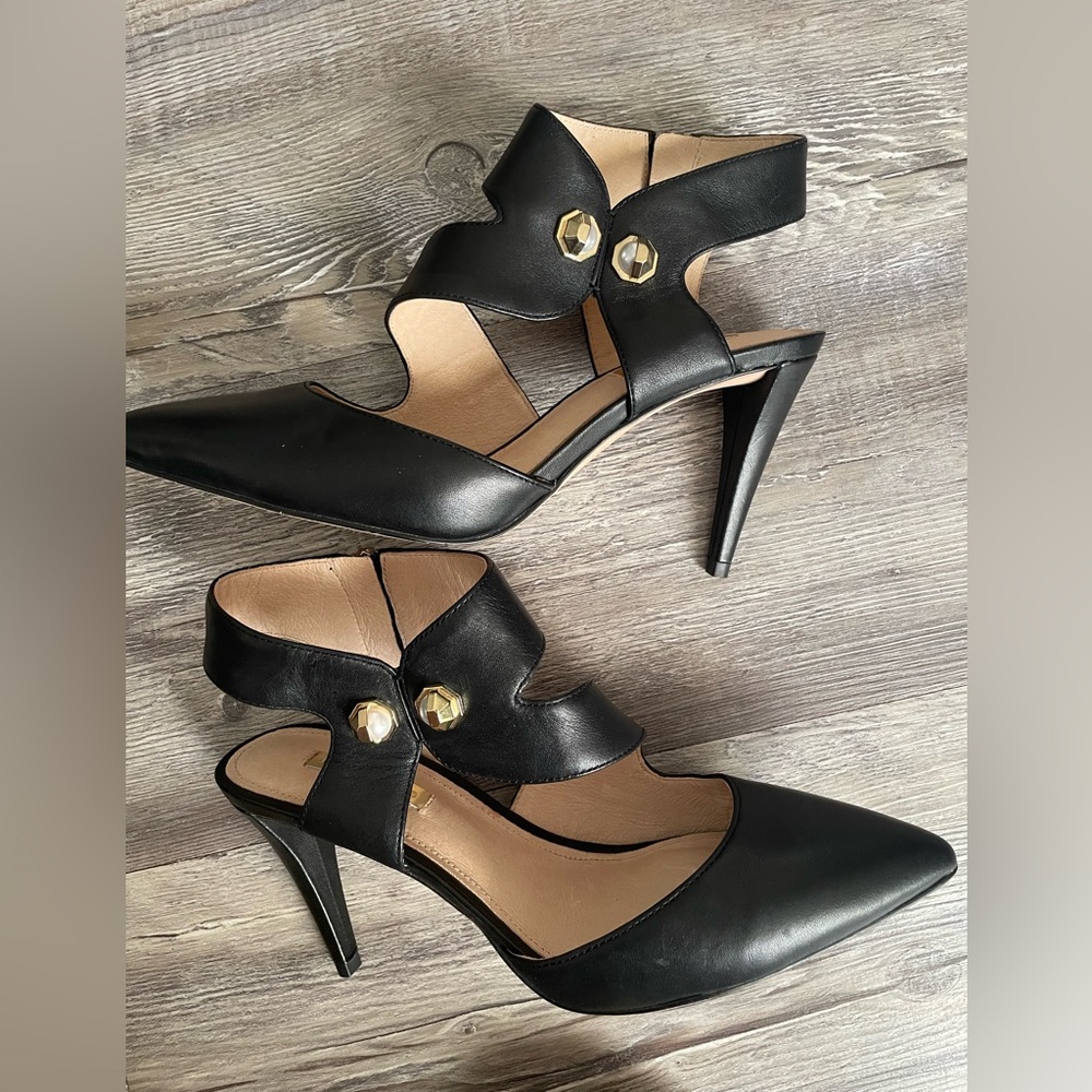 Louise et Cie Black Cutout Heels
